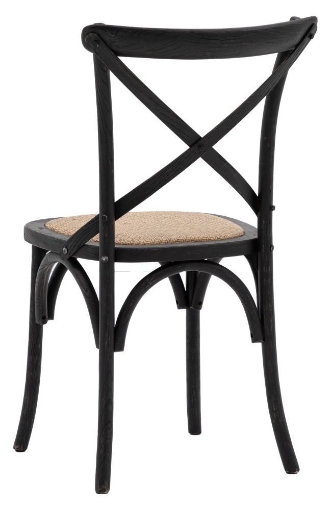 Product photograph of Newcastle Black Rattan Dining Chair Sold In Pairs from Choice Furniture Superstore.