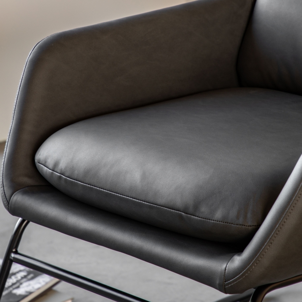 Product photograph of Funton Leather Chair - Comes In Black Brown And Light Grey Options from Choice Furniture Superstore.