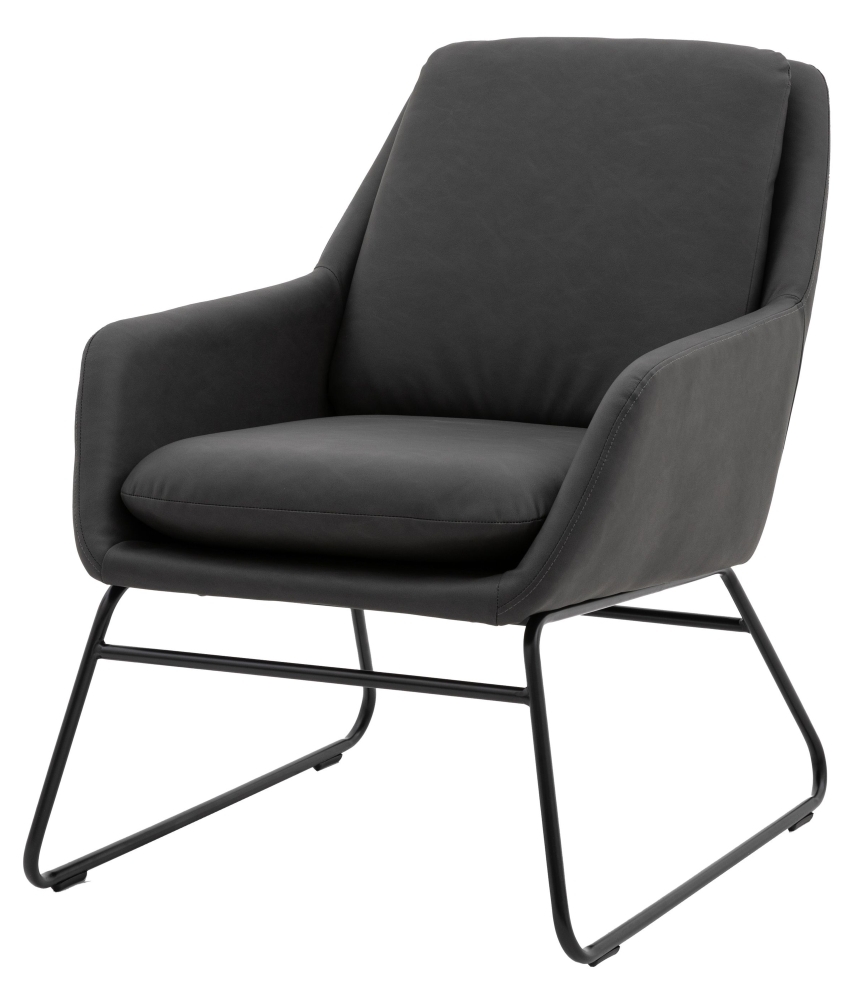 Product photograph of Funton Leather Chair - Comes In Black Brown And Light Grey Options from Choice Furniture Superstore.