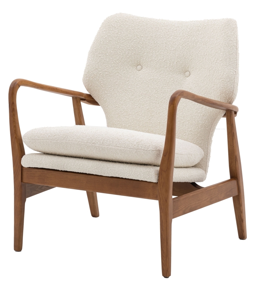 Product photograph of Jensen Fabric Armchair - Comes In Cream Green And Ochre Options from Choice Furniture Superstore.