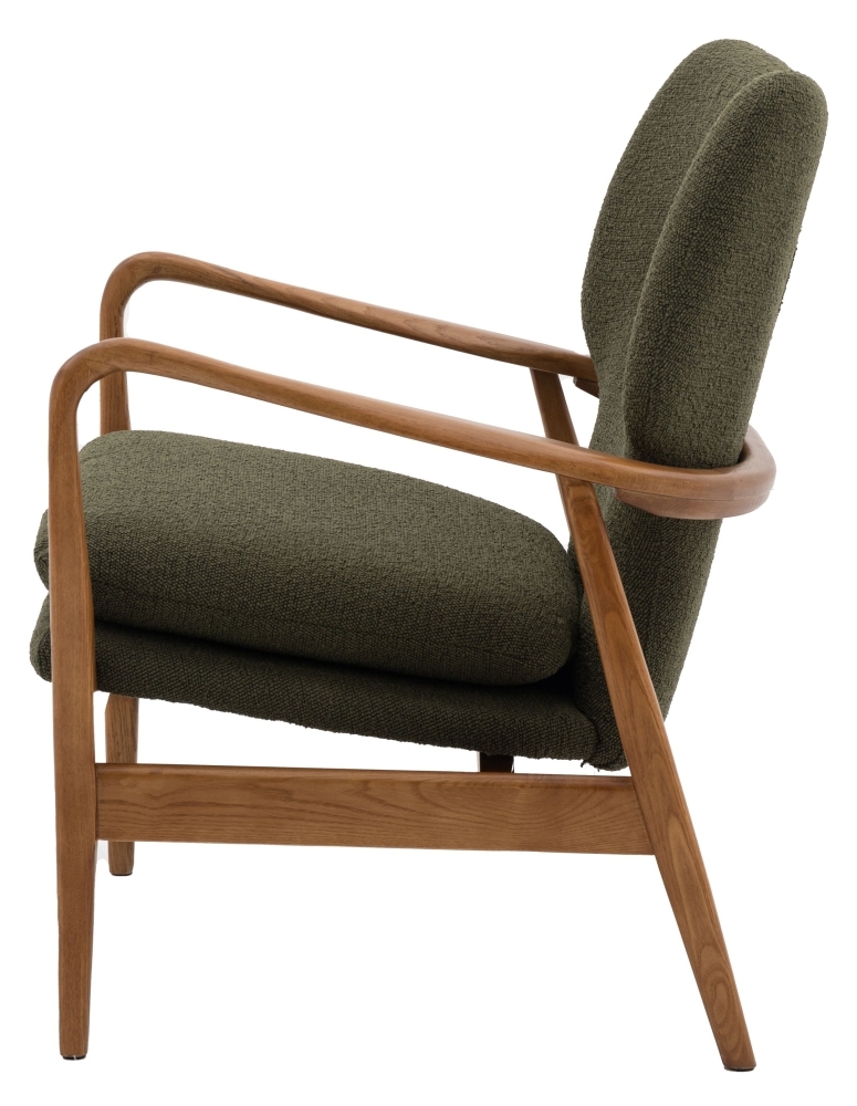 Product photograph of Jensen Green Fabric Armchair from Choice Furniture Superstore.