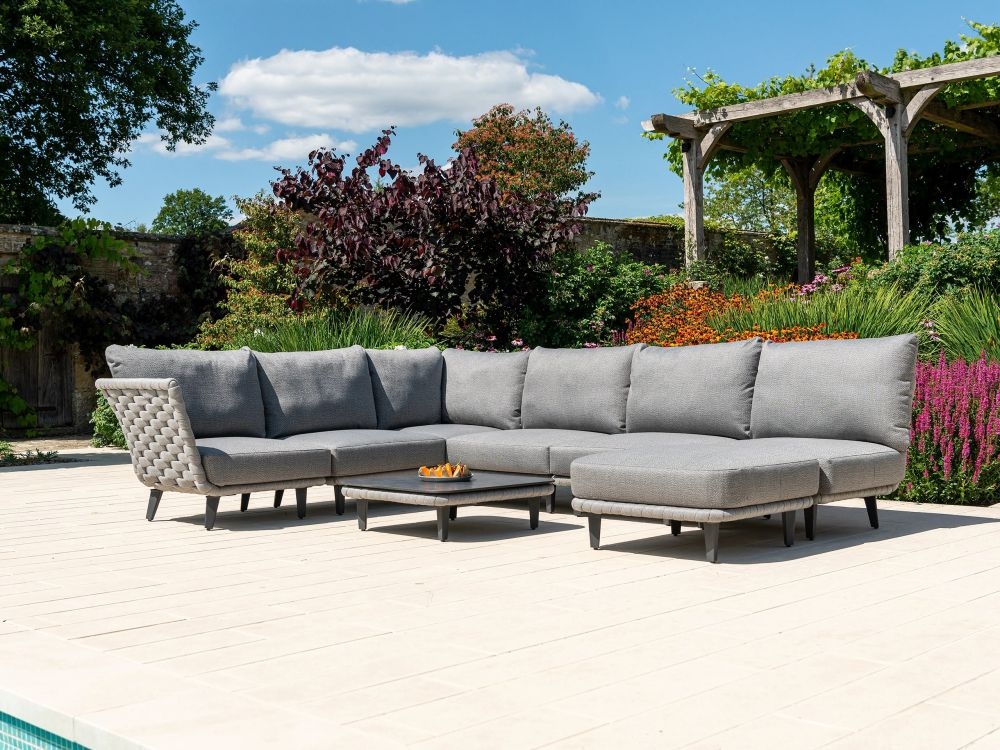 Product photograph of Alexander Rose Cordial Luxe Light Grey Corner Module from Choice Furniture Superstore.