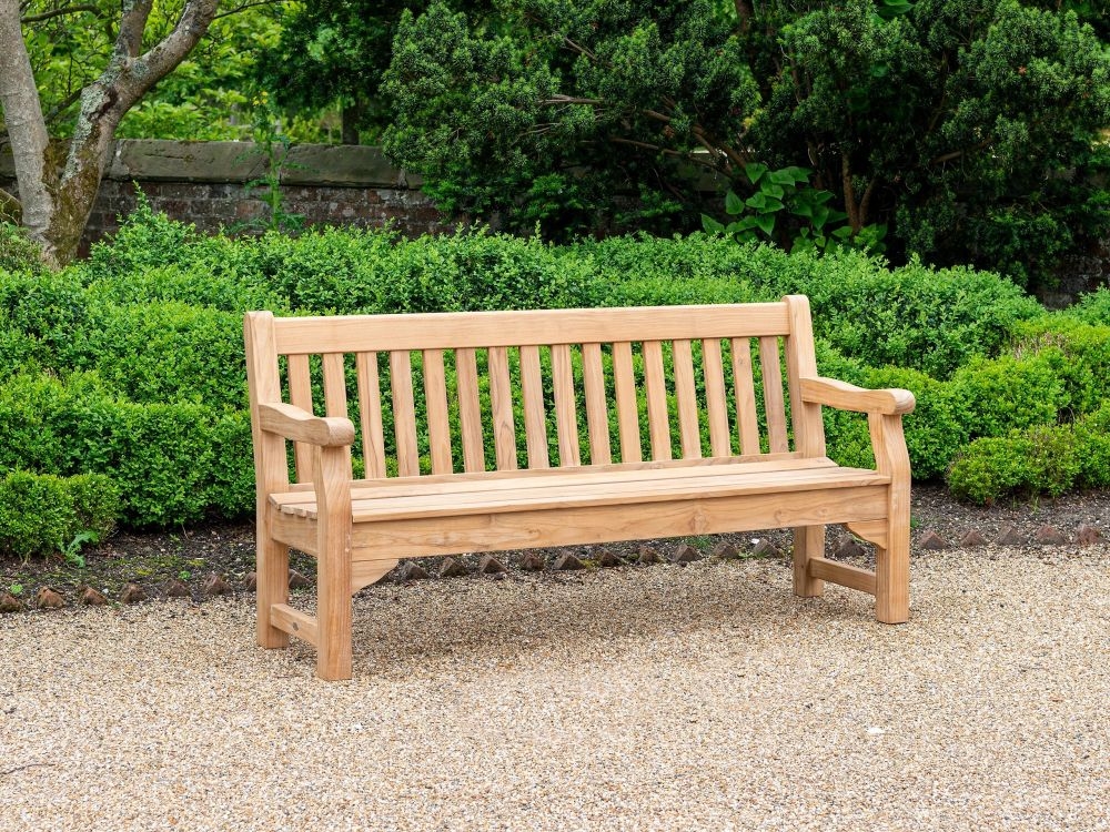 Product photograph of Alexander Rose Royal Teak Park Bench 6ft from Choice Furniture Superstore.
