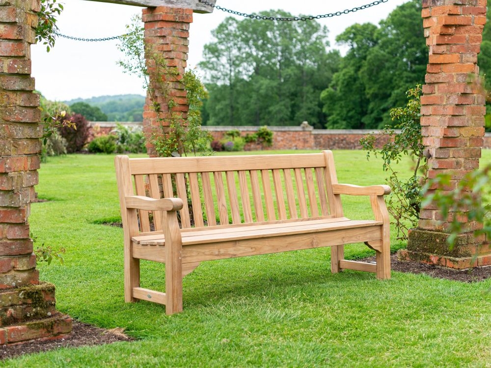 Product photograph of Alexander Rose Royal Teak Park Bench 6ft from Choice Furniture Superstore.