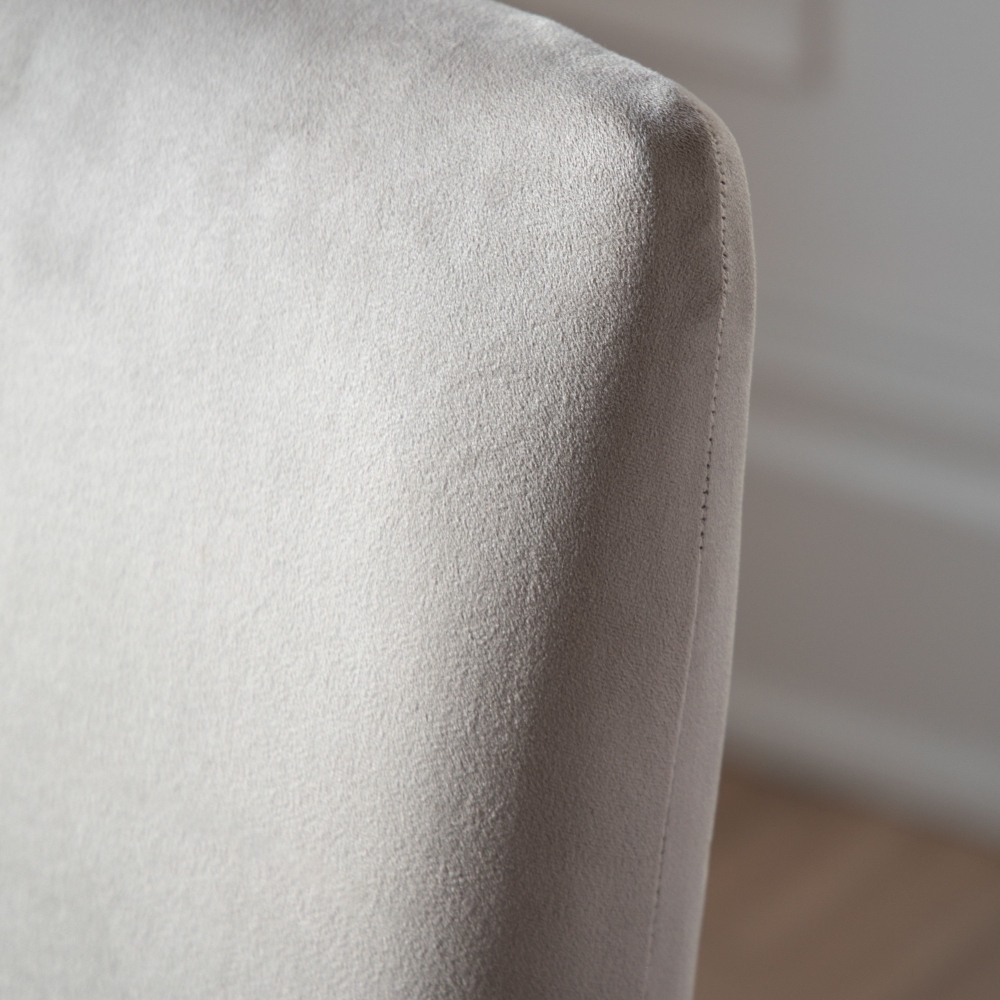 Product photograph of Highgrove Dove Velvet Dining Chair Sold In Pairs from Choice Furniture Superstore.