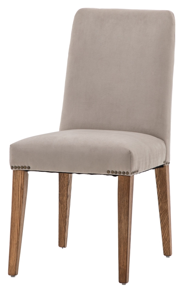 Product photograph of Leming Dove Velvet Dining Chair Sold In Pairs from Choice Furniture Superstore.