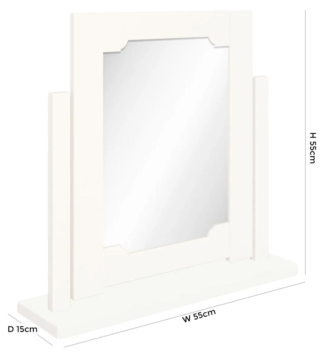 Product photograph of Lily White Painted Swivel Dressing Table Mirror from Choice Furniture Superstore.
