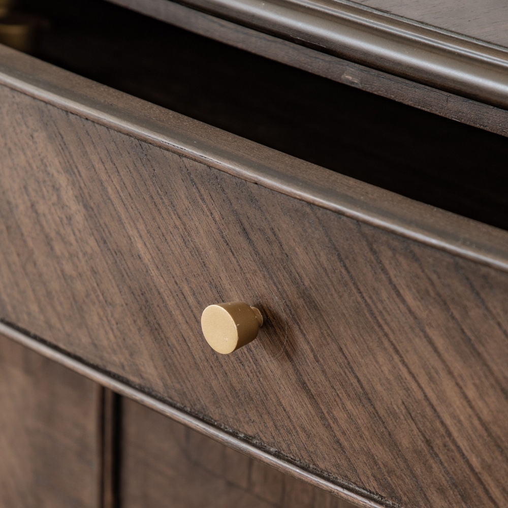Product photograph of Jacona Wooden Coffee 2 Door 1 Drawer Sideboard from Choice Furniture Superstore.