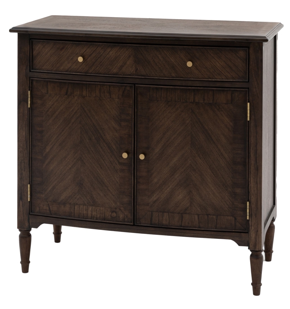 Product photograph of Madison Wooden Walnut 2 Door 1 Drawer Sideboard from Choice Furniture Superstore.