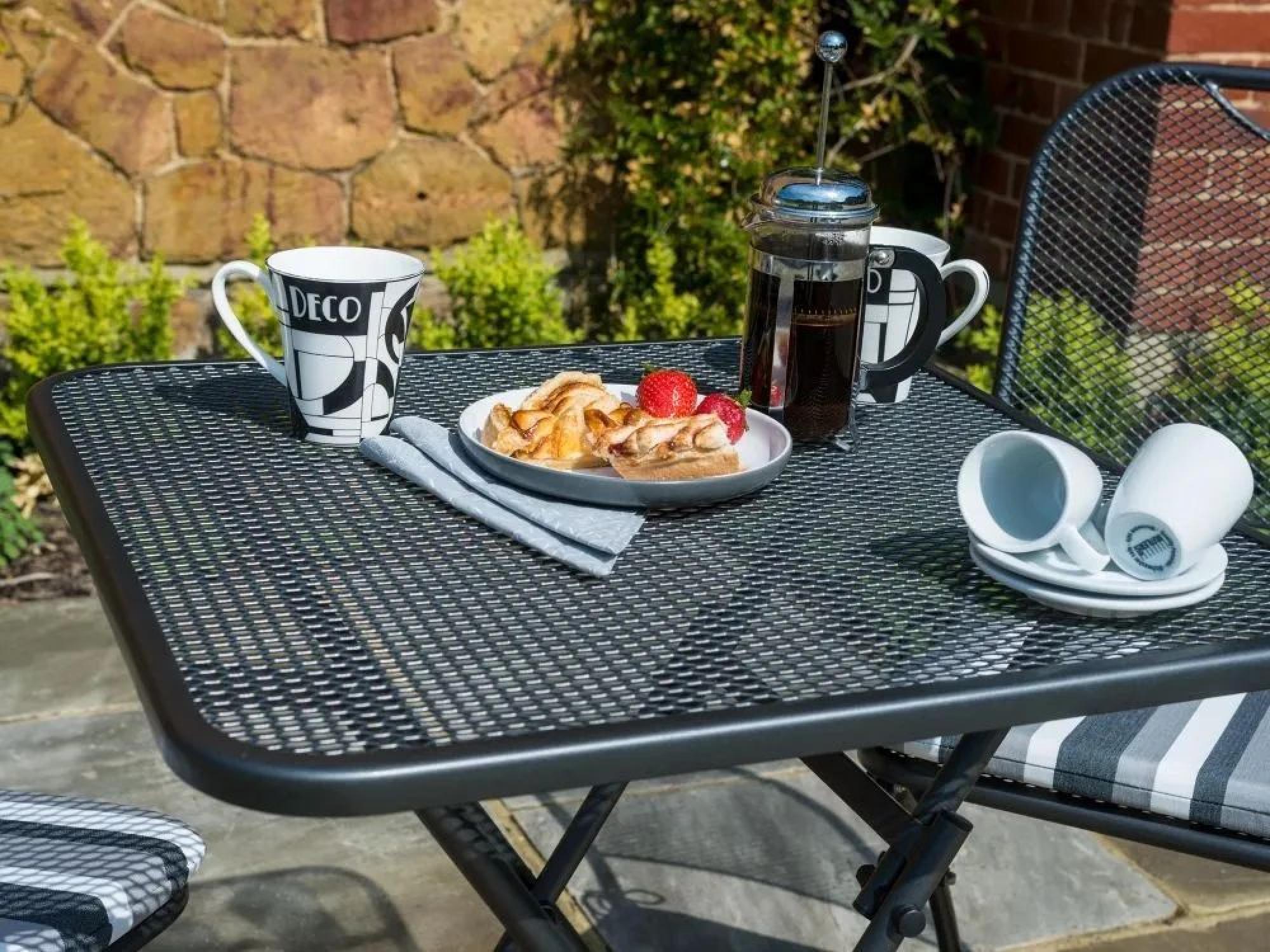 Product photograph of Alexander Rose Portofino 2 Seater Folding Tea Set from Choice Furniture Superstore.