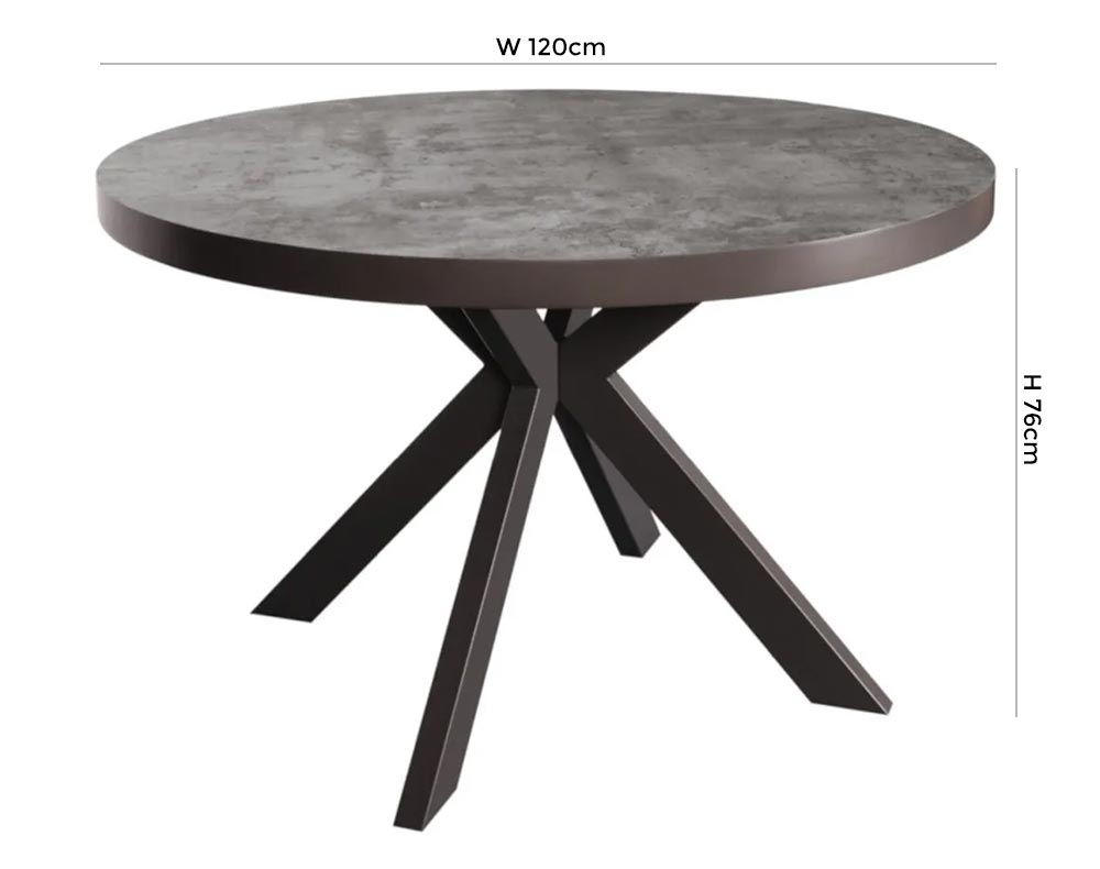 Product photograph of Fusion Stone Effect Round Dining Table - 4 Seater from Choice Furniture Superstore.