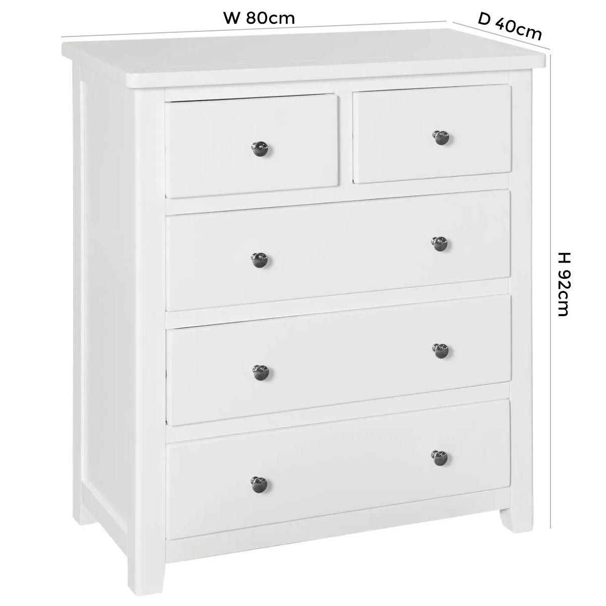 Product photograph of Henley Painted 2 3 Drawer Chest - Comes In White Blue And Charcoal Finish Options from Choice Furniture Superstore.