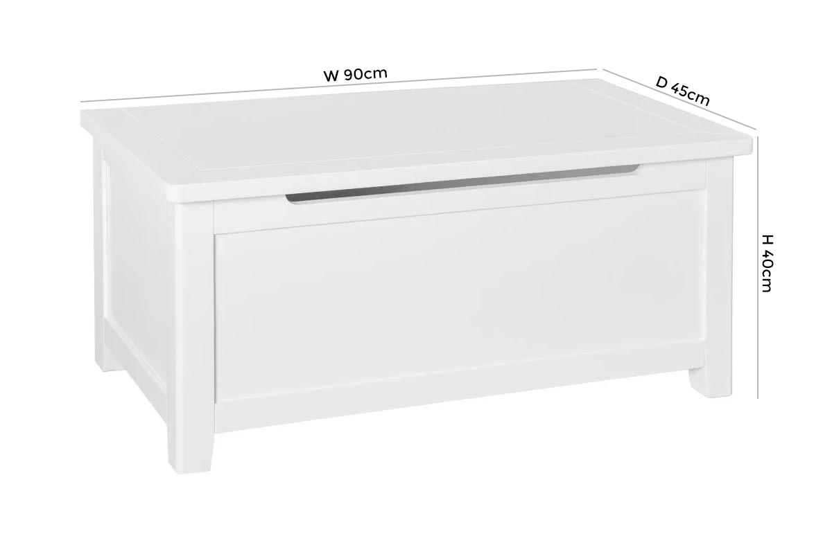 Product photograph of Henley White Blanket Box from Choice Furniture Superstore.