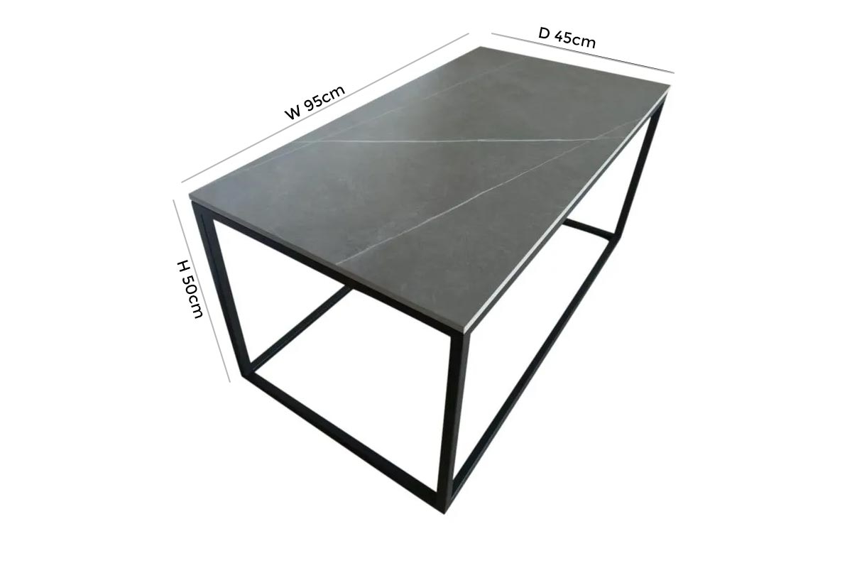 Product photograph of Zeus Grey Sintered Stone Coffee Table from Choice Furniture Superstore.