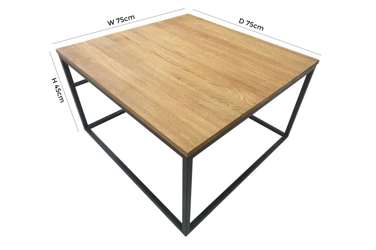 Product photograph of Trend Oak Square Coffee Table from Choice Furniture Superstore.