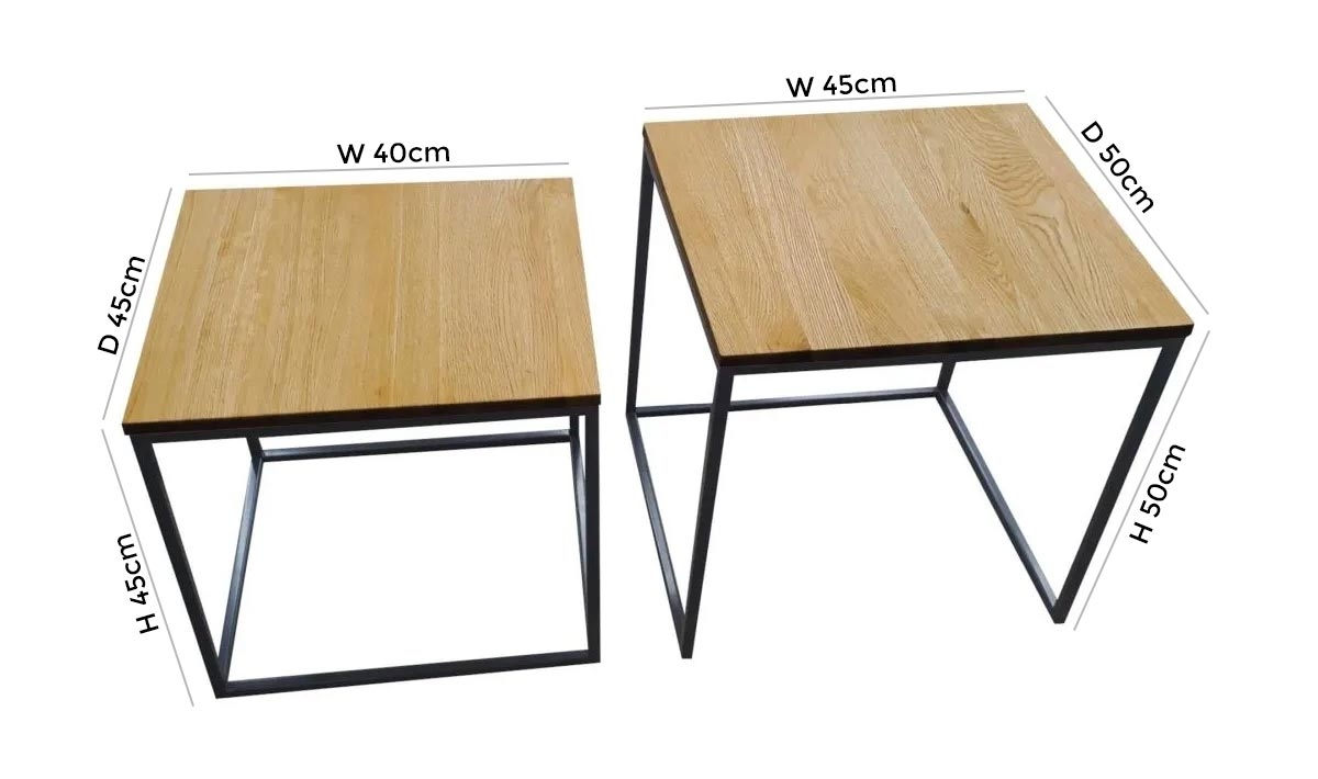 Product photograph of Trend Oak Nest Of Tables from Choice Furniture Superstore.