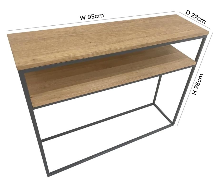 Product photograph of Trend Oak Console Table from Choice Furniture Superstore.