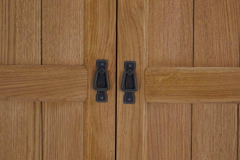 Product photograph of Croydon Oak 2 Door 1 Drawer Double Wardrobe from Choice Furniture Superstore.