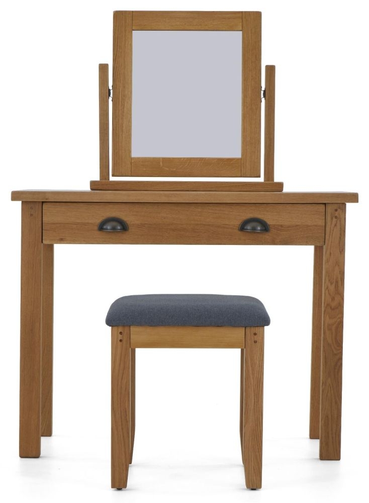 Product photograph of Croydon Oak Dressing Table Set from Choice Furniture Superstore.