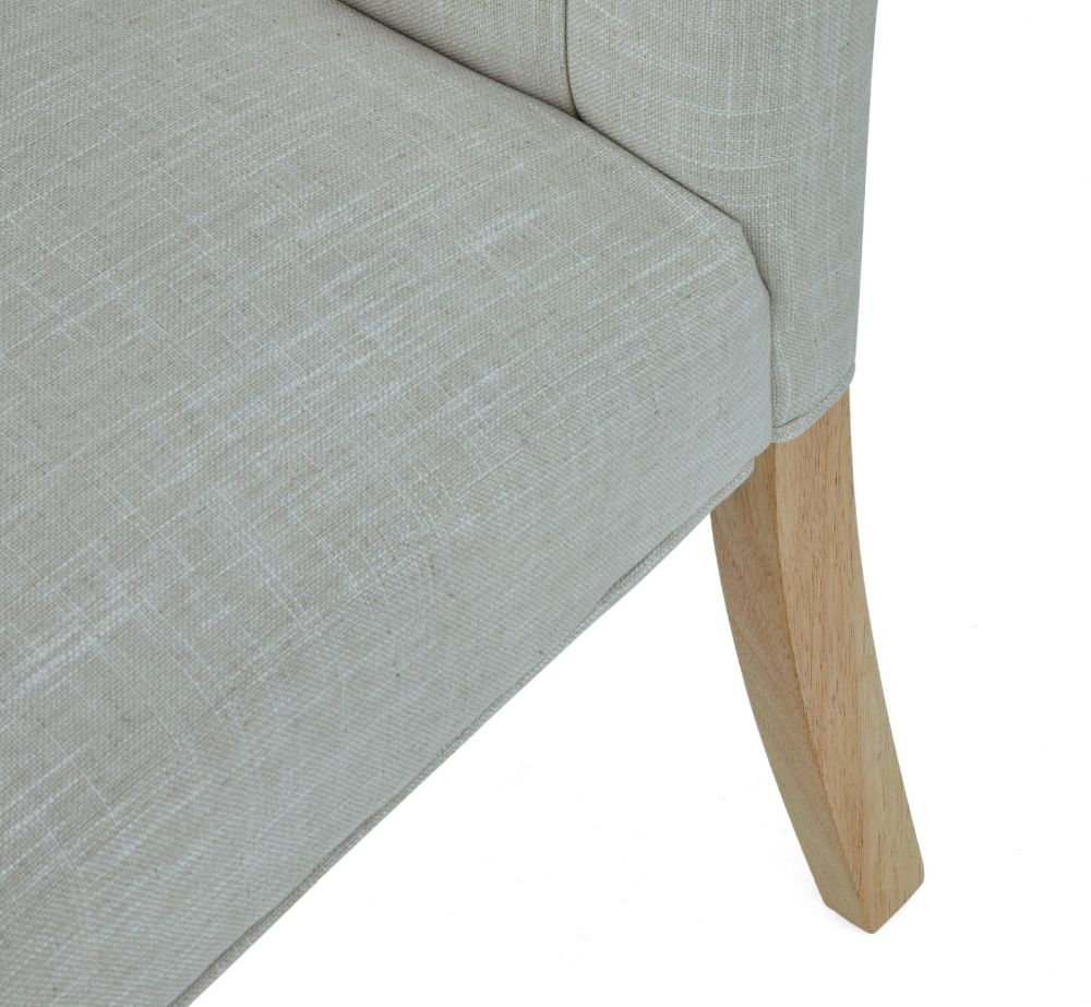 Product photograph of Burford Oak Natural Button Back Dining Chair Sold In Pairs from Choice Furniture Superstore.