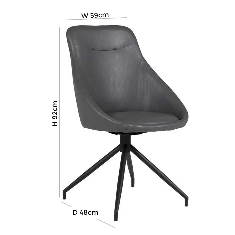 Product photograph of Vida Living Hendrix Dining Chair Sold In Pairs from Choice Furniture Superstore.