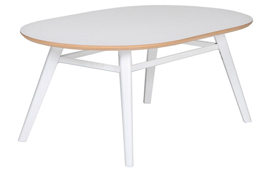 Product photograph of Vida Living Lotti White Oval Coffee Table from Choice Furniture Superstore.