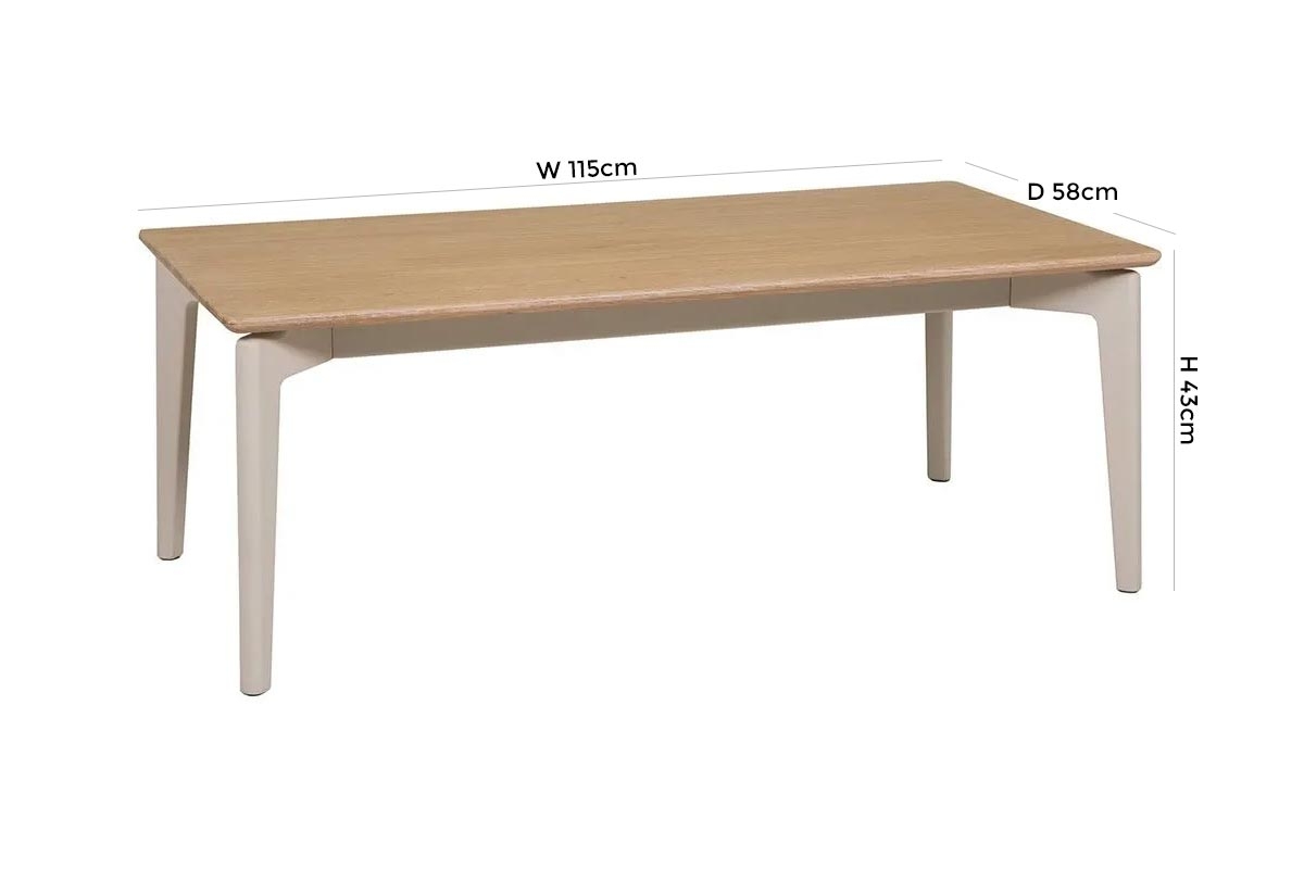 Product photograph of Vida Living Marlow Cashmere Oak Coffee Table from Choice Furniture Superstore.