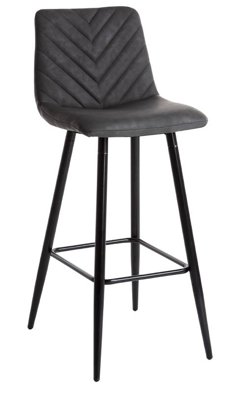 Product photograph of Vida Living Melba Charcoal Grey Barstool Sold In Pairs from Choice Furniture Superstore.