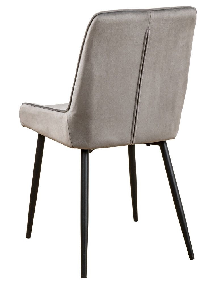 Product photograph of Velvet Fabric And Black Soft Touch Diamond Back Dining Chair Sold In Pairs from Choice Furniture Superstore.