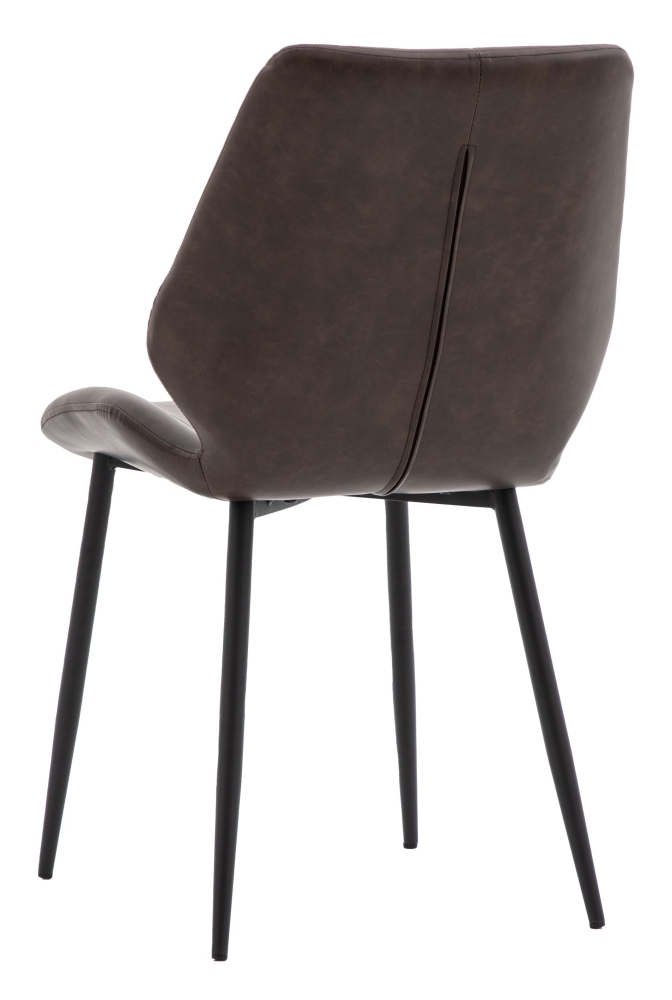 Product photograph of Manford Upholstered Brown Dining Chair Sold In Pairs from Choice Furniture Superstore.