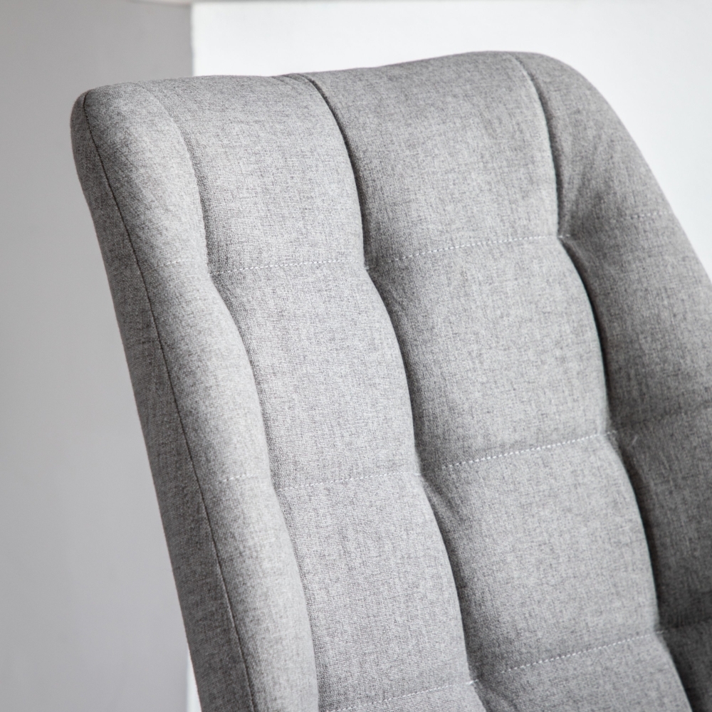 Product photograph of Manford Upholstered Light Grey Dining Chair Sold In Pairs from Choice Furniture Superstore.