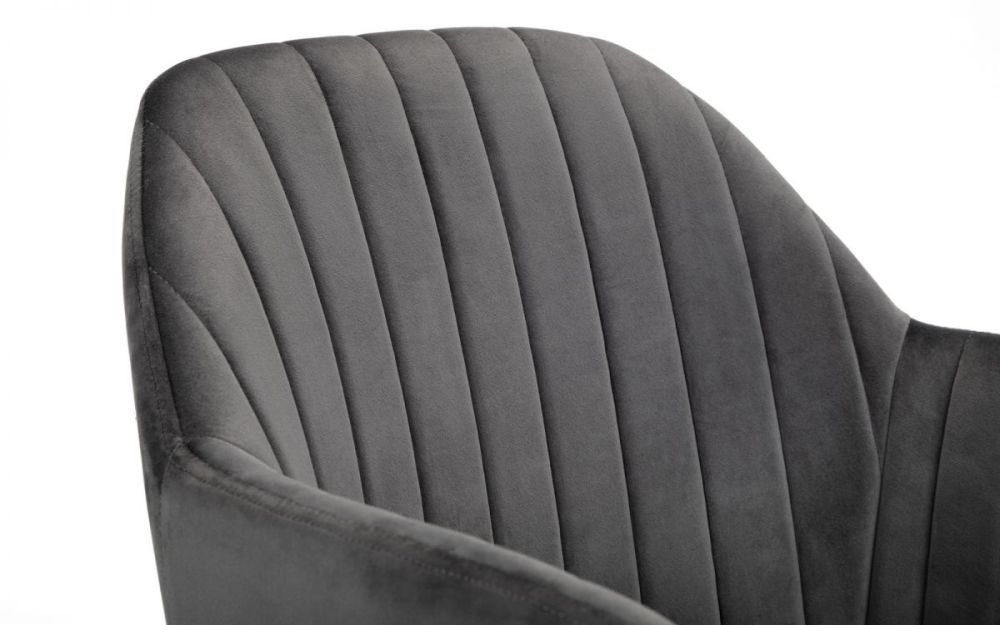 Product photograph of Kahlo Swivel Office Chair - Comes In Grey And Blue Velvet Fabric Options from Choice Furniture Superstore.