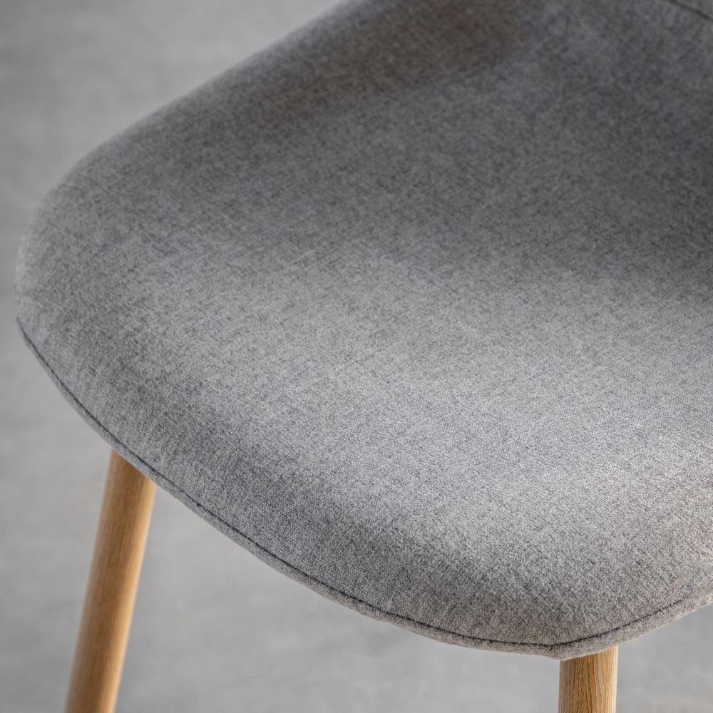 Product photograph of Millican Light Grey And Oak Dining Chair Sold In Pairs from Choice Furniture Superstore.