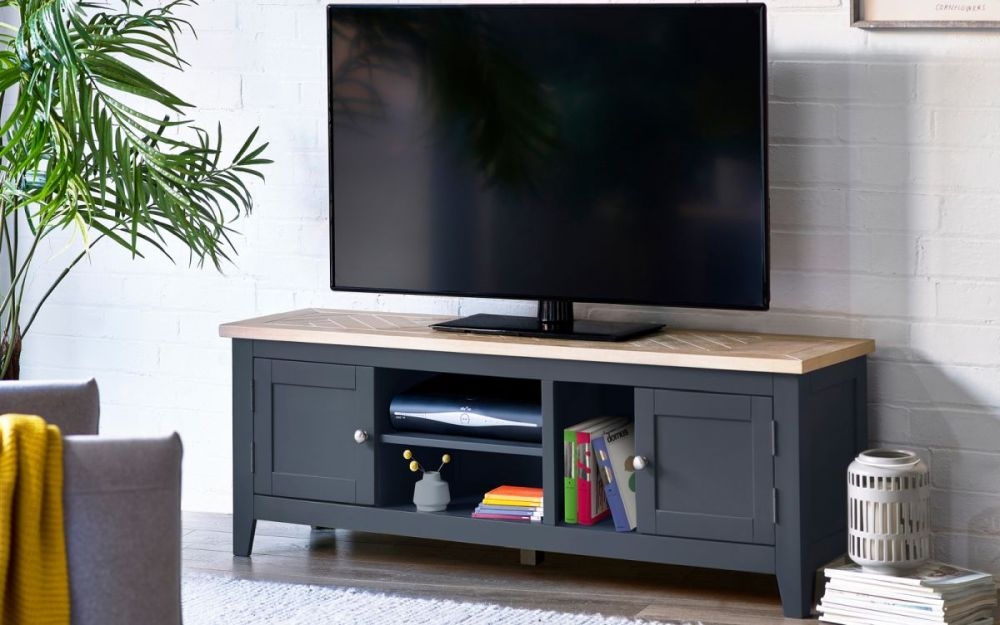 Product photograph of Bordeaux Dark Grey Tv Unit - Upto 60inch from Choice Furniture Superstore.