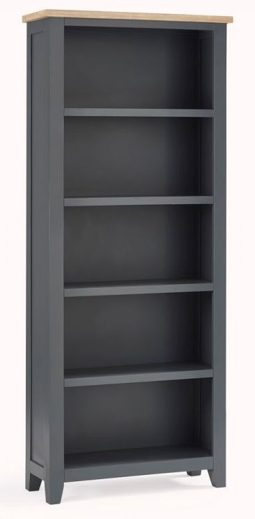 Product photograph of Bordeaux Dark Grey Tall Bookcase from Choice Furniture Superstore.