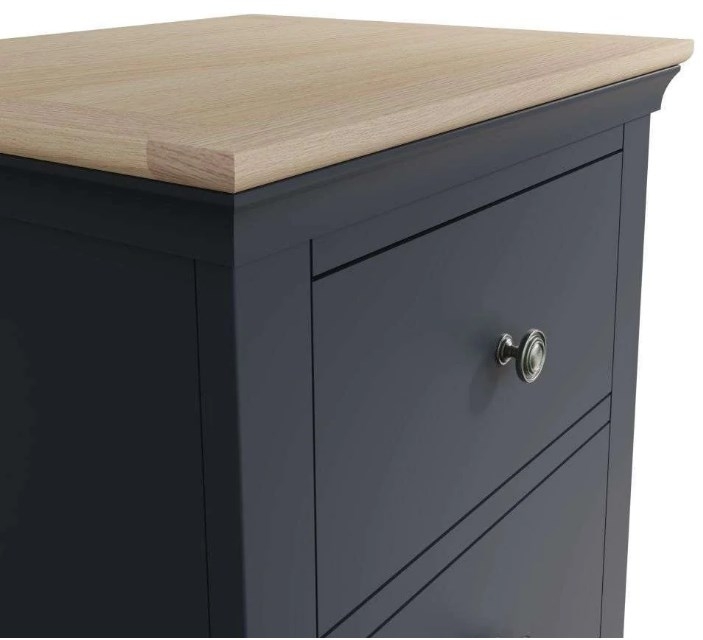 Product photograph of Margate Grey Painted 5 Drawer Wellington Chest from Choice Furniture Superstore.