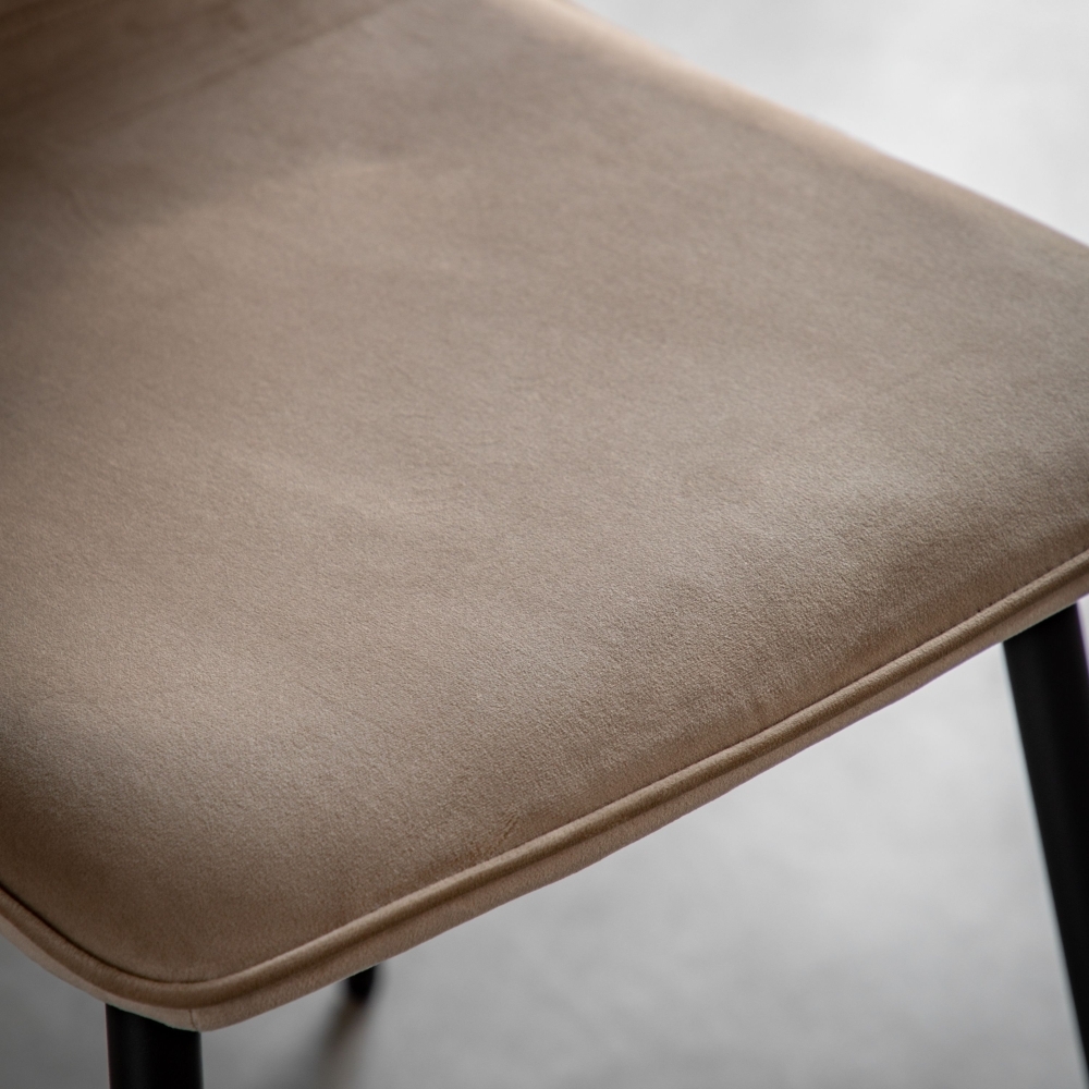 Product photograph of Cheyenne Upholstered Taupe Dining Chair Sold In Pairs from Choice Furniture Superstore.