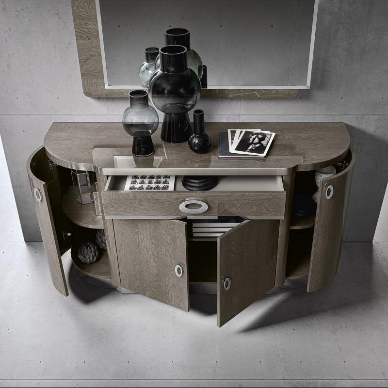 Product photograph of Modum Armonia Italian Silver Birch Large Buffet Sideboard from Choice Furniture Superstore.