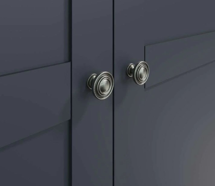 Product photograph of Margate Grey Painted 2 Door 4 Drawer Combi Wardrobe from Choice Furniture Superstore.