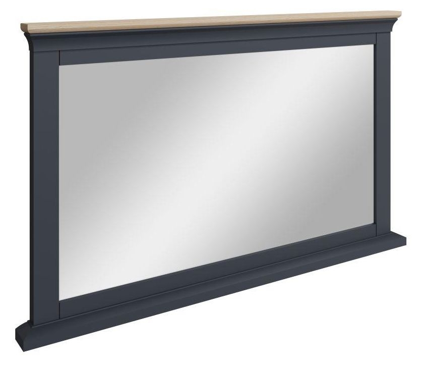 Product photograph of Margate Grey Painted Wall Mirror - 100cm X 60cm from Choice Furniture Superstore.