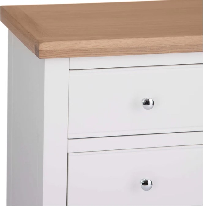 Product photograph of Aberdare Oak And Painted 2 3 Drawer Chest from Choice Furniture Superstore.