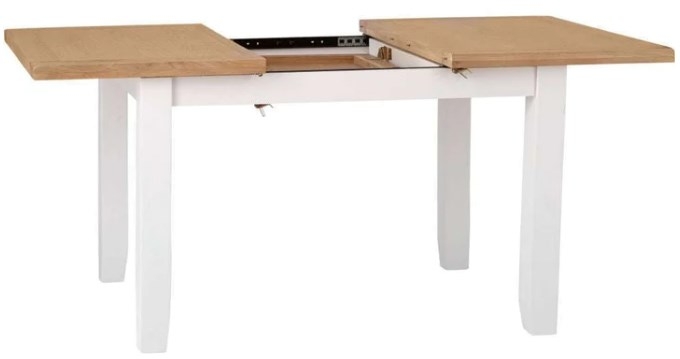 Product photograph of Aberdare Oak And Painted 120cm Butterfly Extending Dining Table from Choice Furniture Superstore.