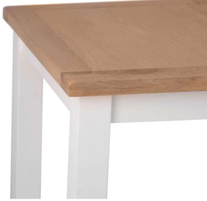 Product photograph of Aberdare Oak And Painted 120cm Butterfly Extending Dining Table from Choice Furniture Superstore.