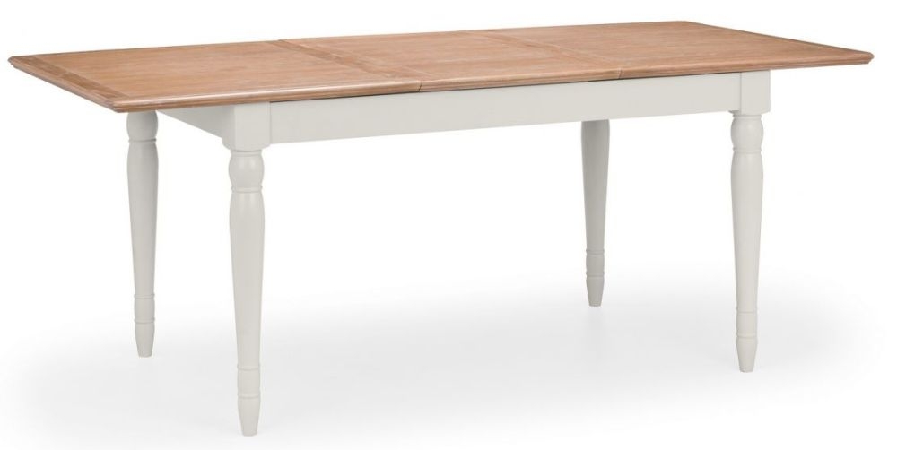 Product photograph of Provence Grey Lacquer 6 Seater Extending Dining Table from Choice Furniture Superstore.