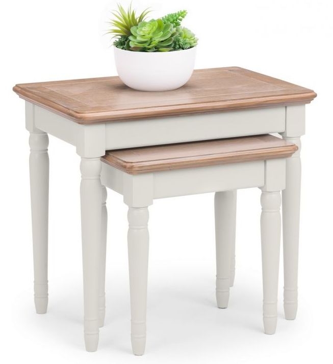 Product photograph of Provence Grey Painted Nest Of 2 Tables from Choice Furniture Superstore.