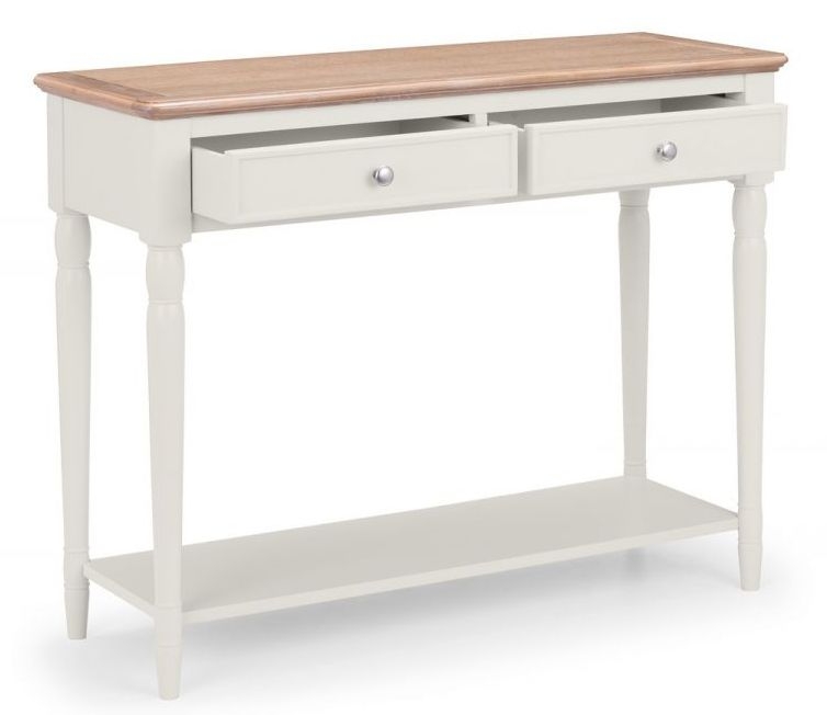 Product photograph of Provence Grey Painted Console Table from Choice Furniture Superstore.