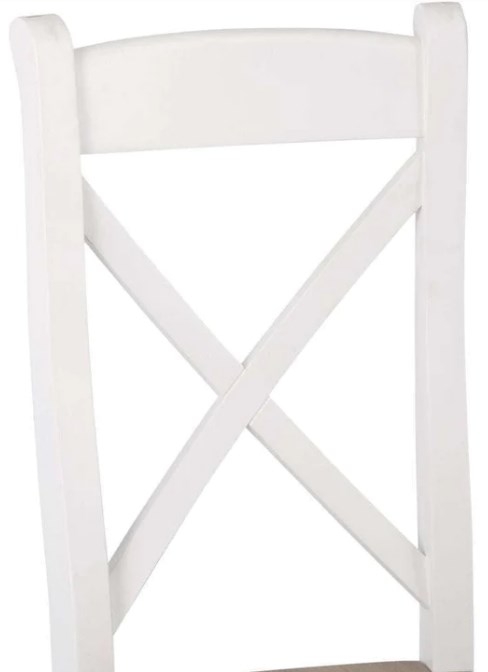 Product photograph of Aberdare Painted Cross Back Dining Chair With Wooden Seat Sold In Pairs from Choice Furniture Superstore.