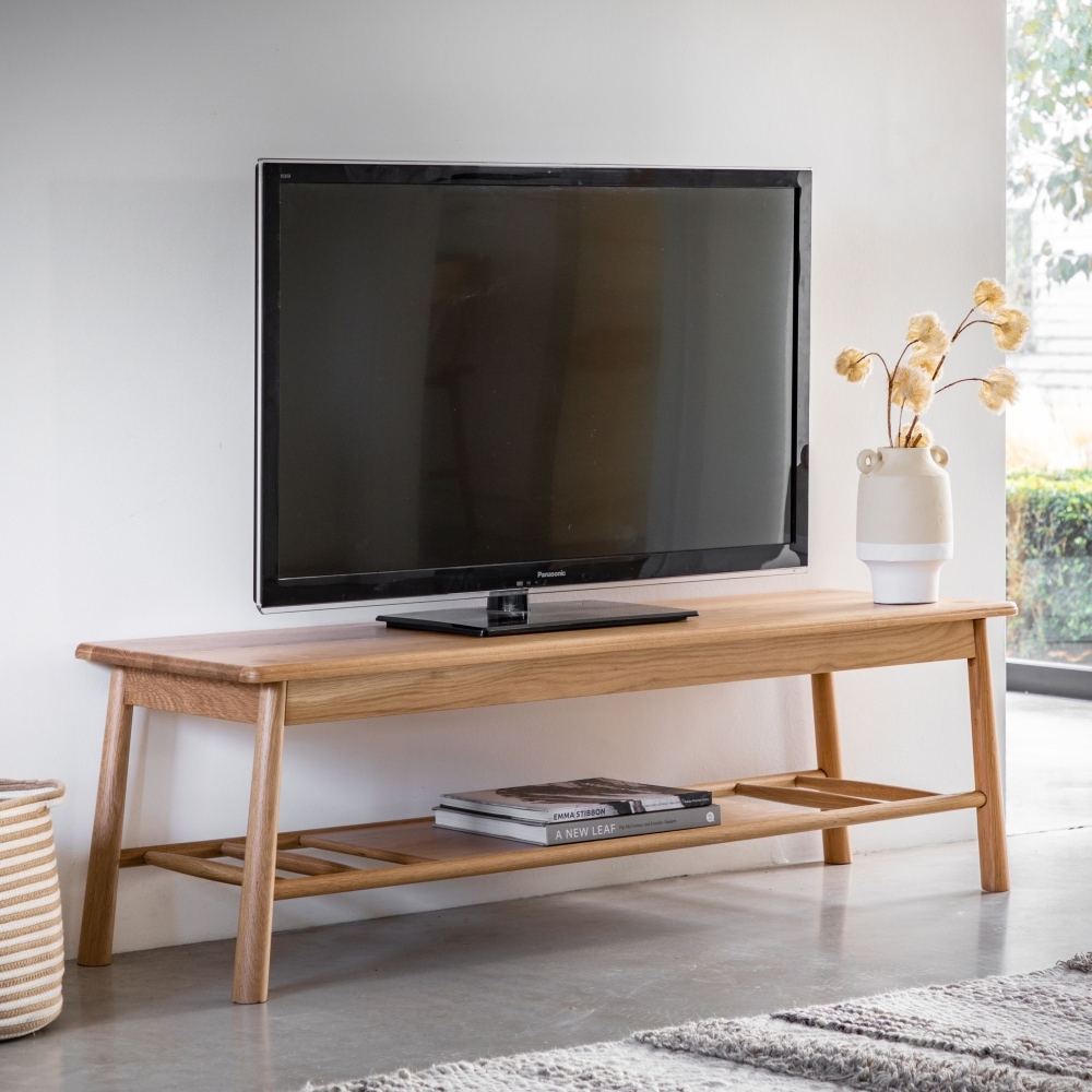 Product photograph of Wycombe Media Unit - Comes In Oak And Black Options from Choice Furniture Superstore.