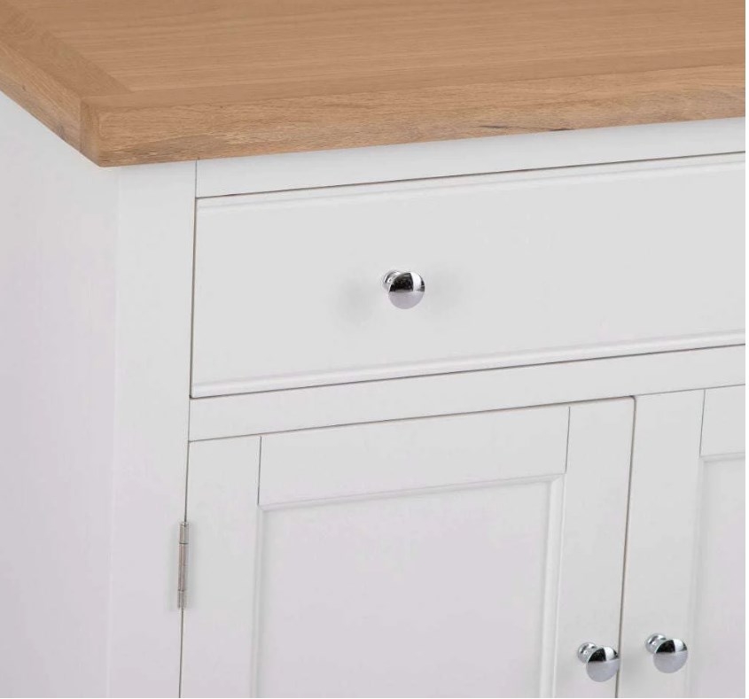 Product photograph of Aberdare Oak And Painted 2 Door 1 Drawer Small Sideboard from Choice Furniture Superstore.