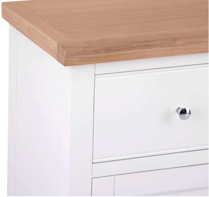 Product photograph of Aberdare Oak And White Painted 2 Door 2 Drawer Standard Sideboard from Choice Furniture Superstore.